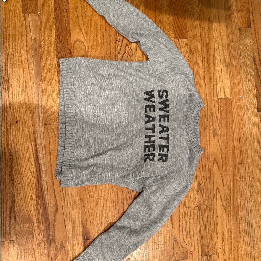 Gray Sweater Weather Crew Neck Sweater